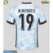 Portugal Nuno Mendes #19 Auswärtstrikot EM 2024 Kurzarm